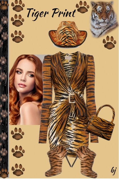 Tiger Print- combinação de moda