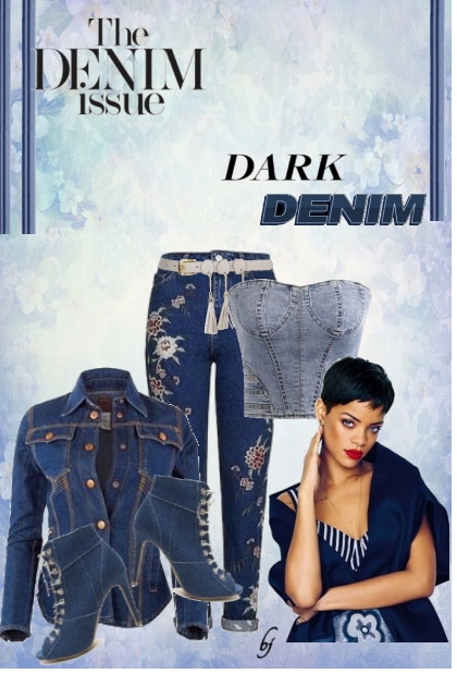 Dark Denim- Combinazione di moda