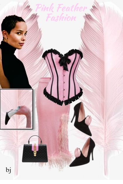 Pink Feather Fashion- Fashion set