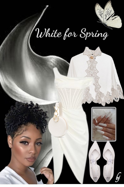 White for Spring- combinação de moda