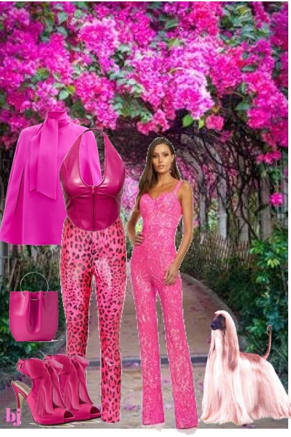 Hot Pink in the Park- combinação de moda