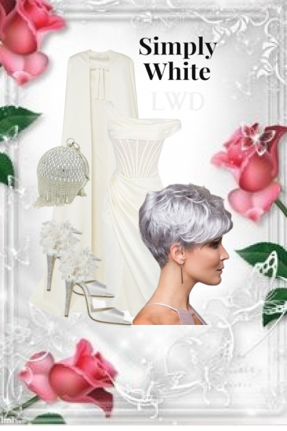 Simply White--LWD- combinação de moda