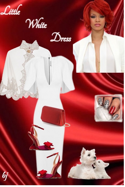 Little White Dress w/Red