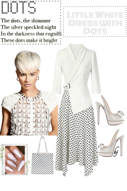 Little White Dress with Dots- Combinaciónde moda