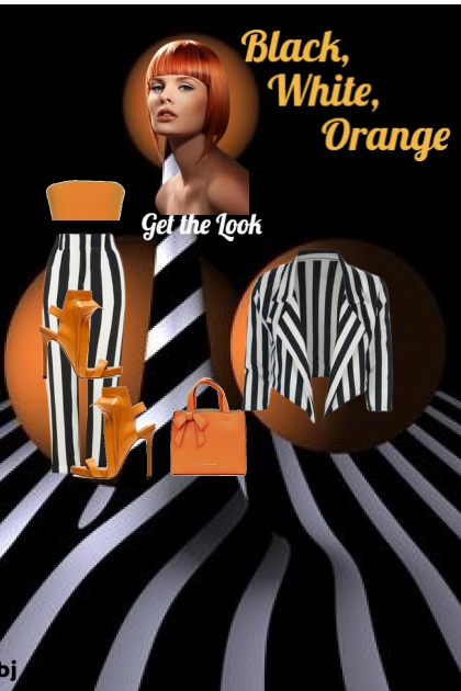 Black, White, Orange- Modna kombinacija