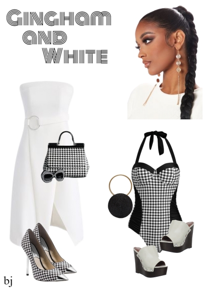 Gingham and White- Fashion set