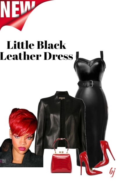 Little Black Leather Dress- Fashion set