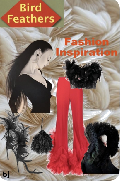 Fashion Inspiration--Bird Feathers- Fashion set