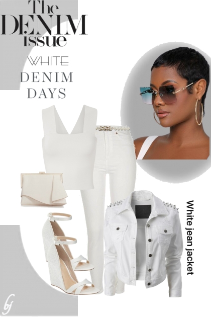 White Denim Days- combinação de moda