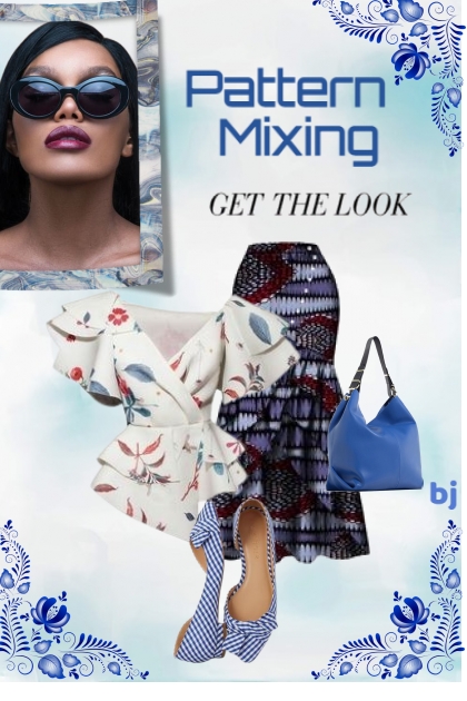 Pattern Mixing--Get the Look- combinação de moda