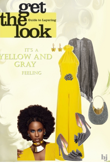 A Yellow and Gray Feeling- Fashion set