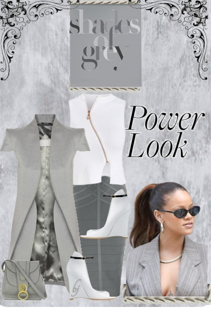 Power Look--Shades of Grey- Modna kombinacija