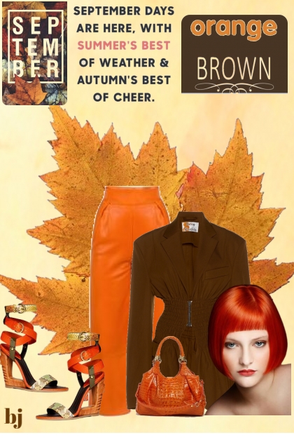 September Orange and Brown- Combinaciónde moda