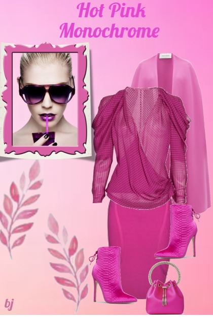 Hot Pink Monochrome- combinação de moda
