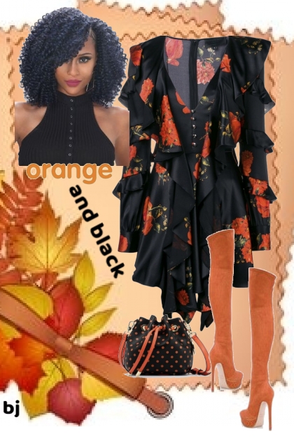 Orange and Black 2- Fashion set