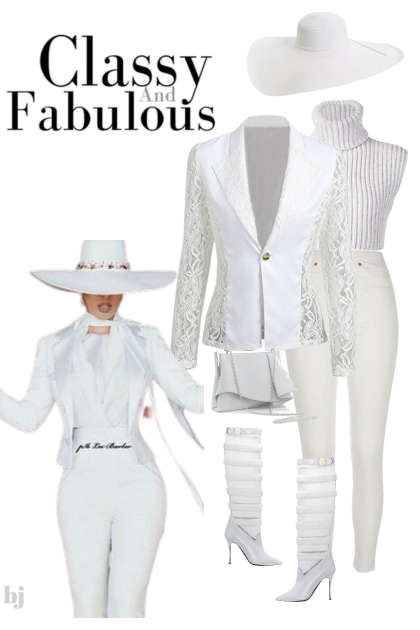 Classy and Fabulous in White- Modna kombinacija