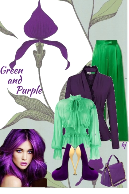 Green and Purple- Modna kombinacija