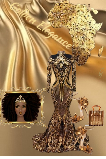  Elegance in Gold- Modekombination