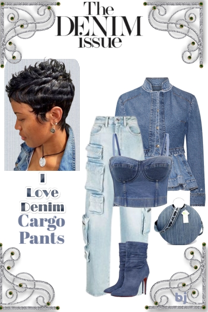 I Love Denim Cargo Pants- Combinaciónde moda