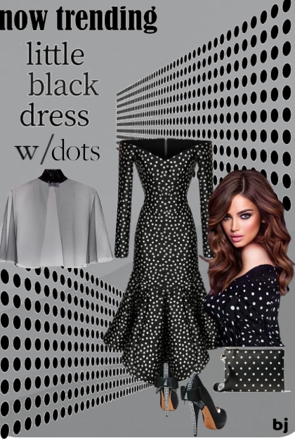 Little Black Dress w/Dots- Combinazione di moda