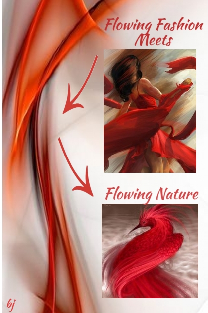 Flowing Fashion Meets Flowing Nature- Modekombination