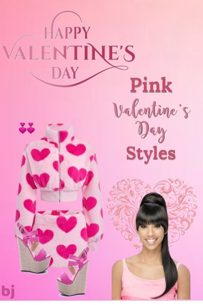 Pink Valentine's Day Style- Combinazione di moda