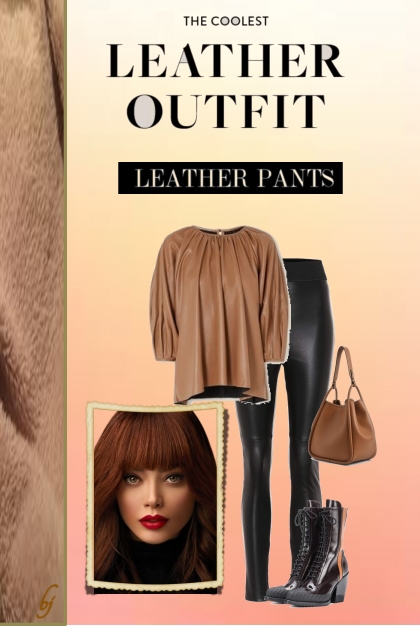 The Coolest Leather Outfit--Leather Pants- combinação de moda