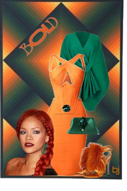 Bold Orange and Green- Fashion set