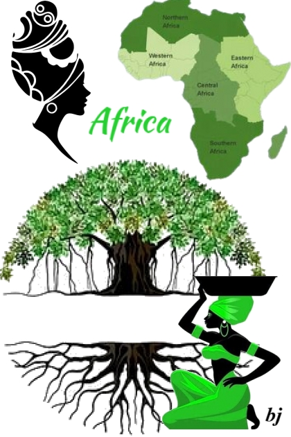 African Silhouettes 2- Modna kombinacija
