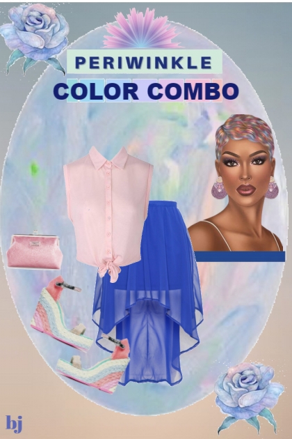 Periwinkle Color Combo- combinação de moda