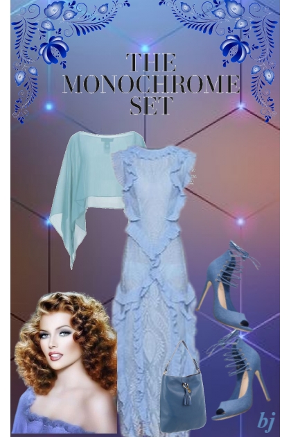Blue Monochrome Set- combinação de moda