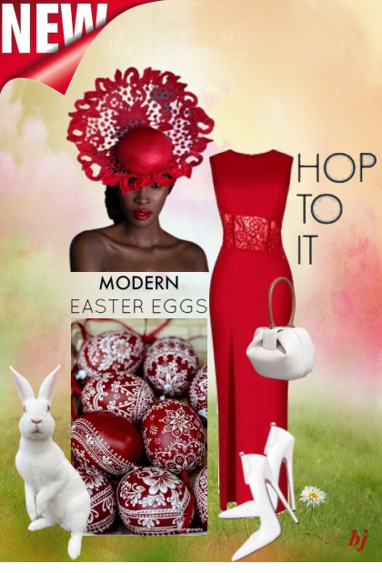 Hop to It--Easter Red- Modna kombinacija