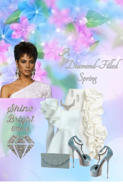 A Diamond-Filled Spring- combinação de moda
