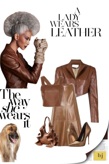The Way She Wears Leather- combinação de moda