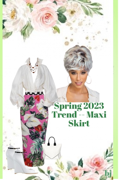 Spring 2023 Trend--Maxi Skirt- Combinazione di moda