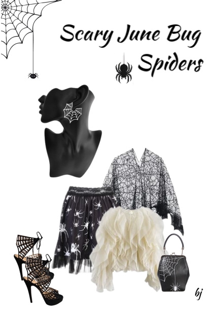 Scary June Bug--Spiders- combinação de moda