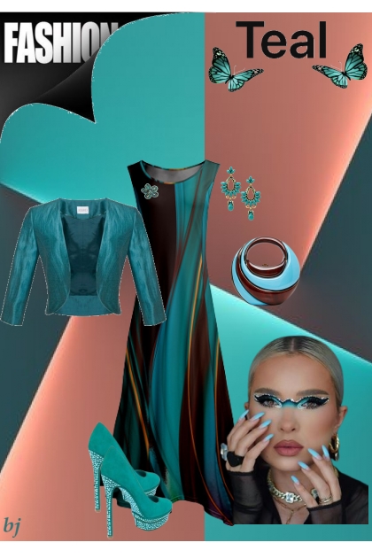 Teal- Combinazione di moda