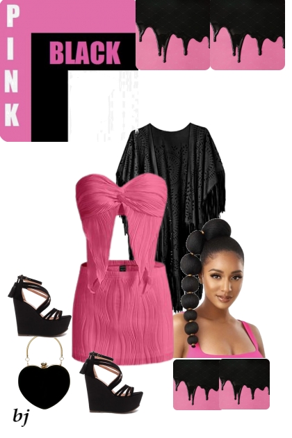 Pink, Black- Combinaciónde moda