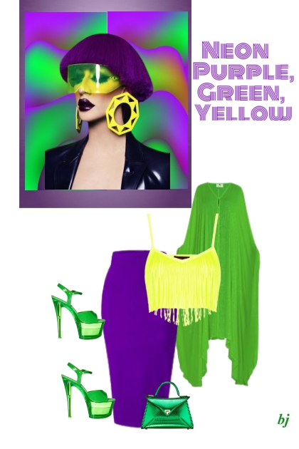 Neon Purple, Green, Yellow- コーディネート