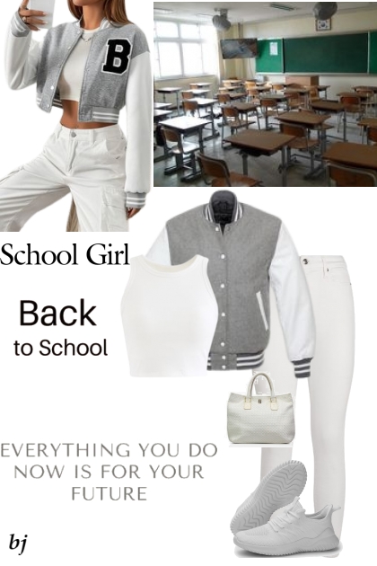 Back to School--School Girl- combinação de moda