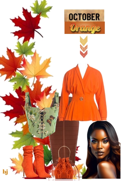 OCTOBER ORANGE 2- combinação de moda