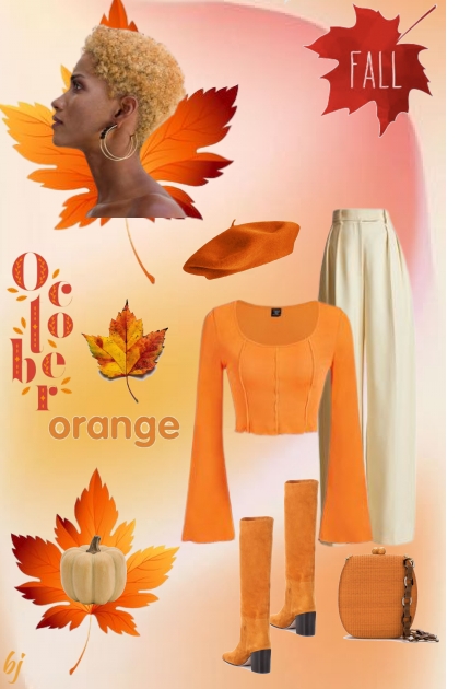 OCTOBER ORANGE 3- combinação de moda