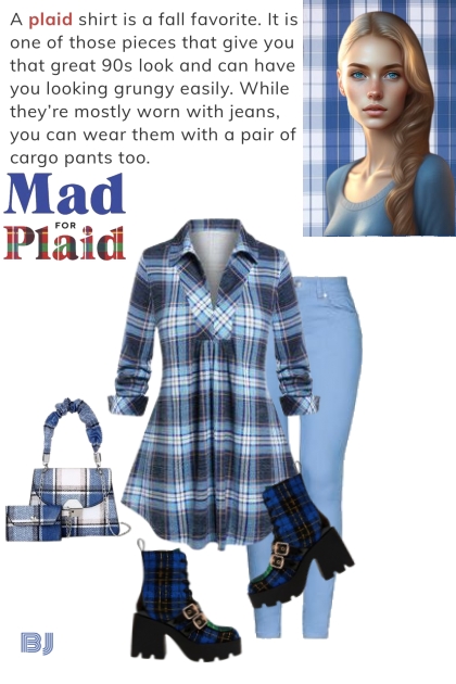 Mad for Plaid in Blue- Modna kombinacija