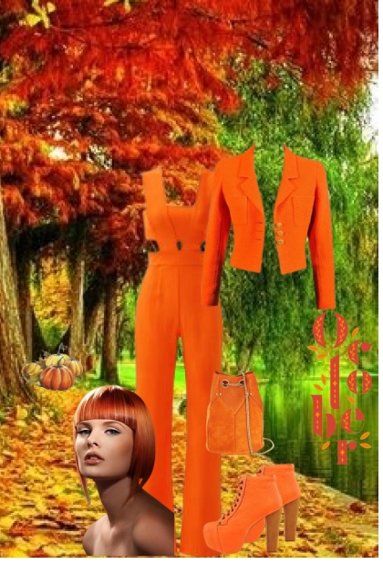 October Monochrome Orange- Fashion set