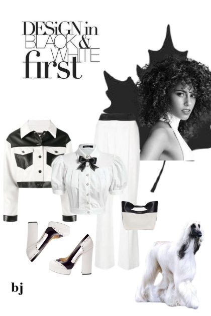 Black and White for Fall- Fashion set