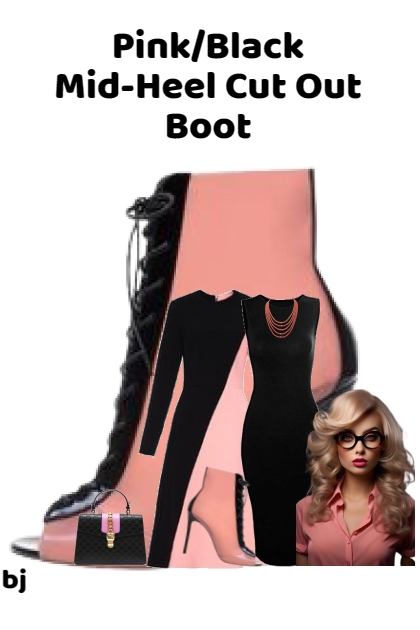 November Style Extravaganza-Pink/Black Boot