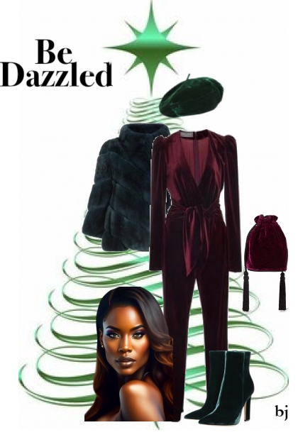 December Dazzle in Velvet- combinação de moda