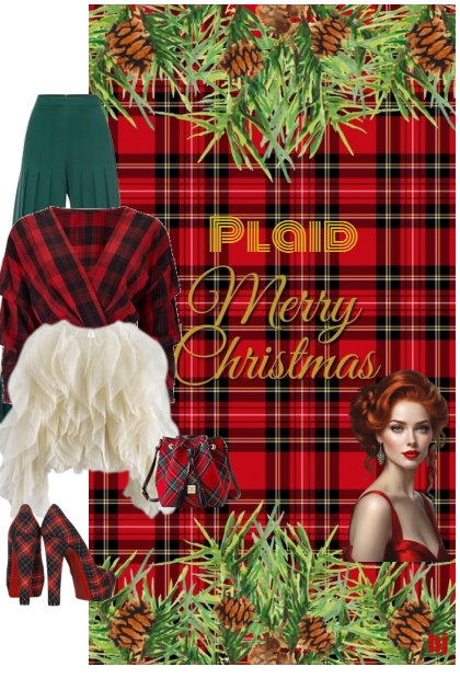 Plaid Merry Christmas- Combinaciónde moda