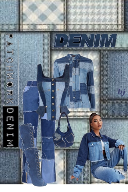 Patchwork Denim - Fashion set