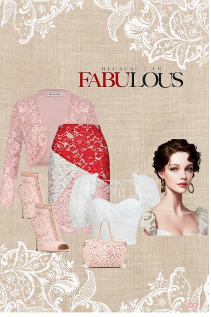 Patchwork Lace Skirt- combinação de moda
